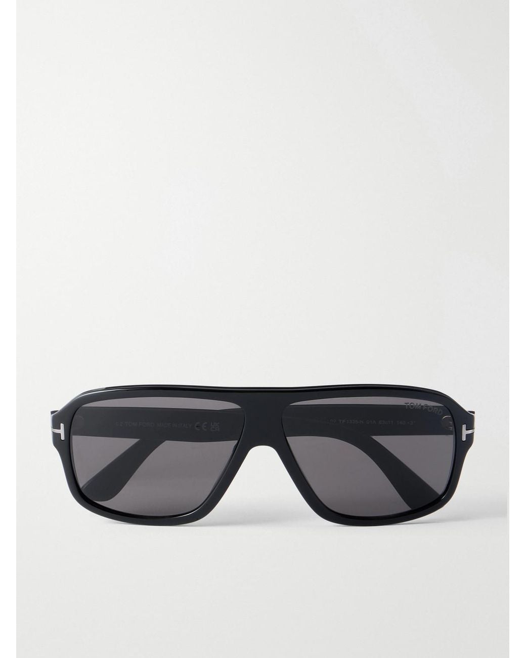 Tom Ford Black William 02 Aviator-Style Acetate Sunglasses for men