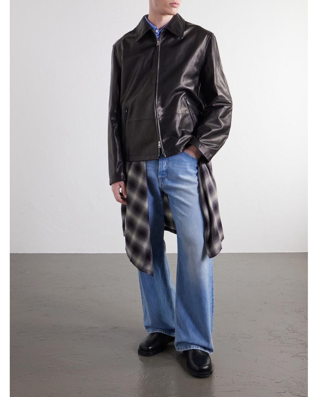 Our Legacy Black Rework Leather Jacket for men