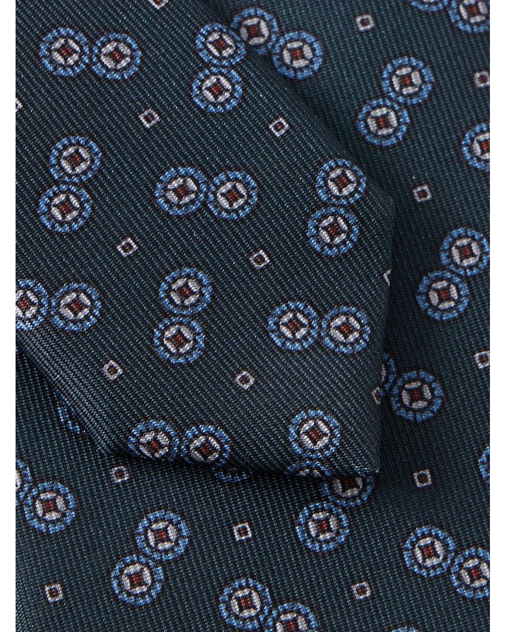 Brioni Blue 8Cm Silk-Jacquard Tie for men