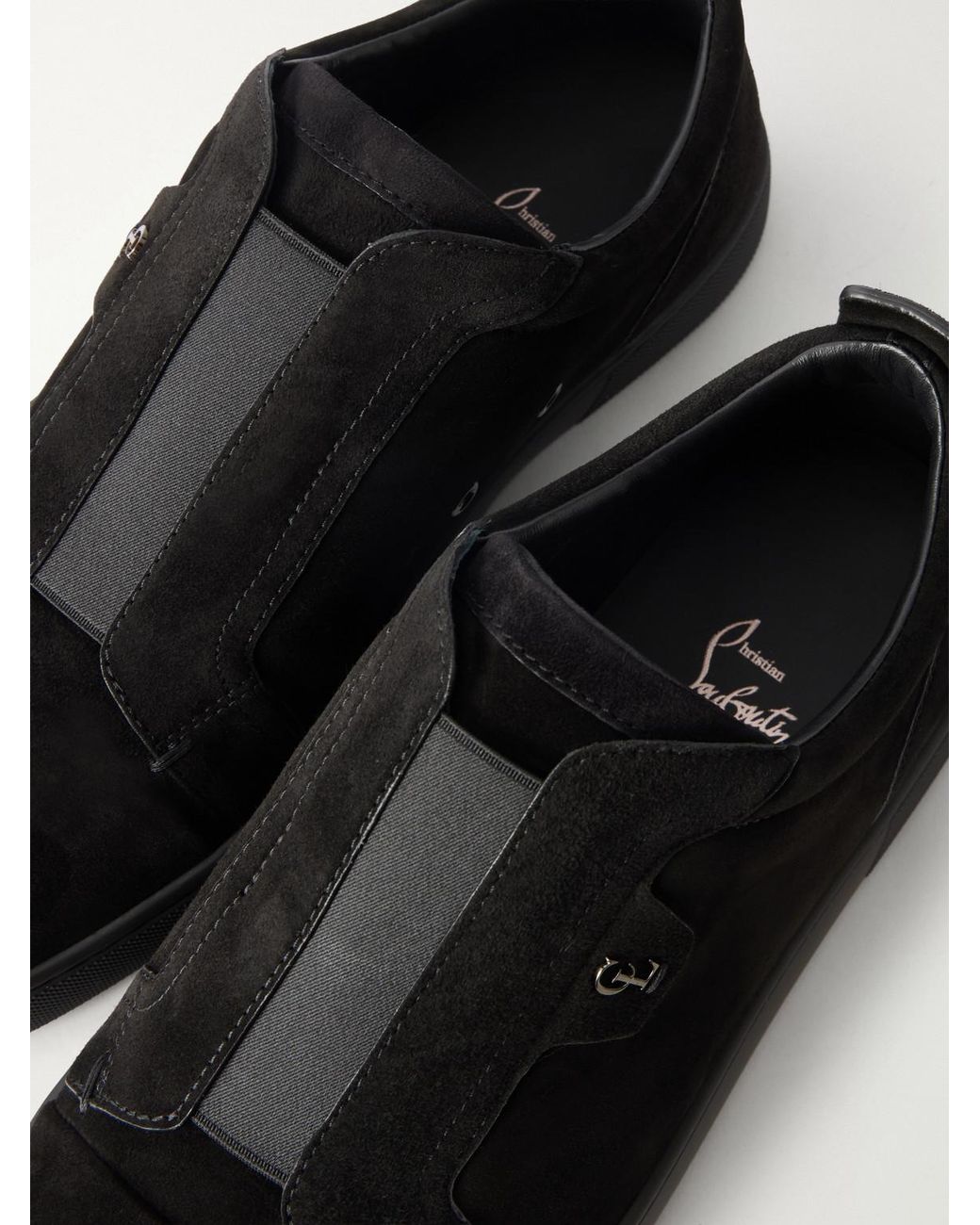 Christian Louboutin Black St Louis Suede Sneakers for men