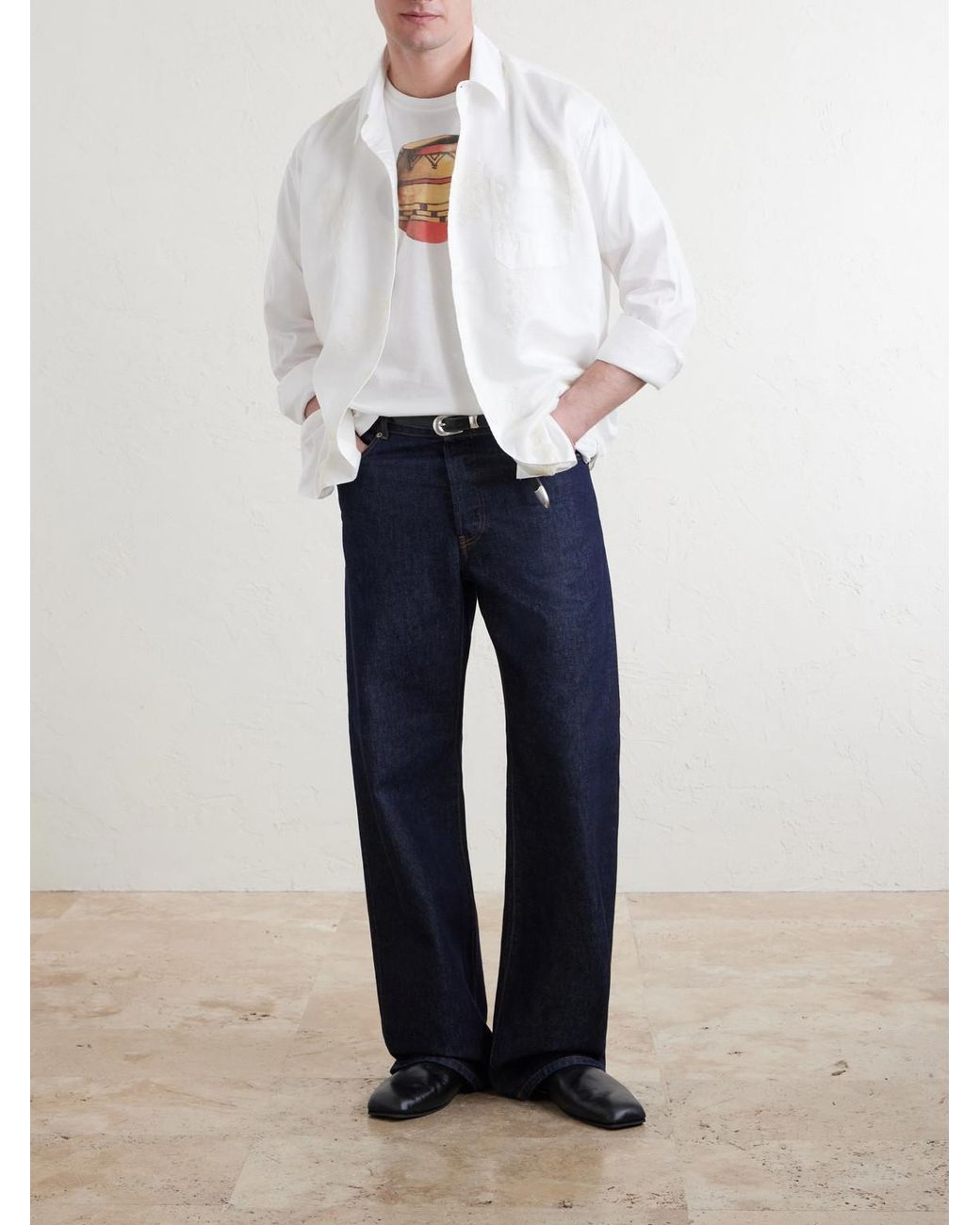Kapital White Printed Cotton-Jersey T-Shirt for men