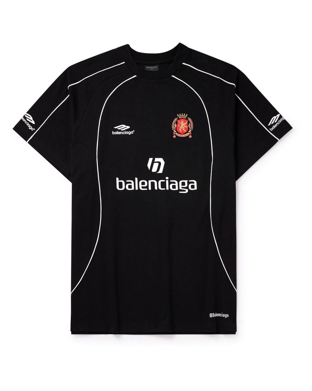 Balenciaga Barcelona Soccer T-Shirt Oversized in Black for Men | Lyst