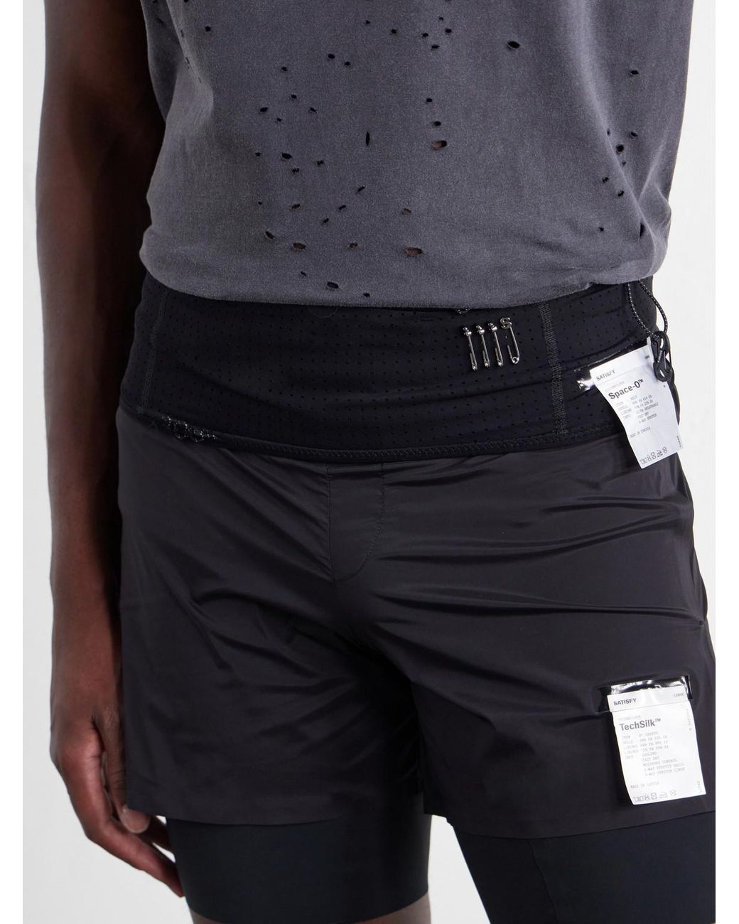 Satisfy Blue Embellished Logo-Appliquéd Space‑O Belt for men