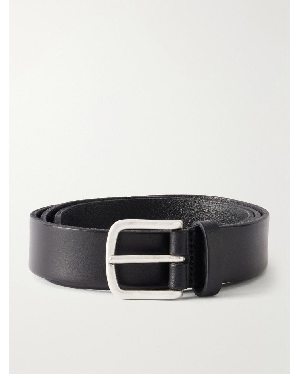 Andersons Black 3.5Cm Studded Leather Belt for men