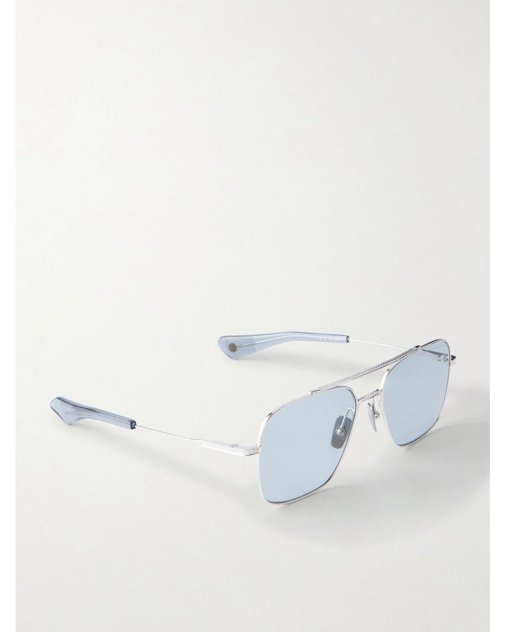 Dita Eyewear Blue Flight-Seven Aviator-Style Titanium Sunglasses for men