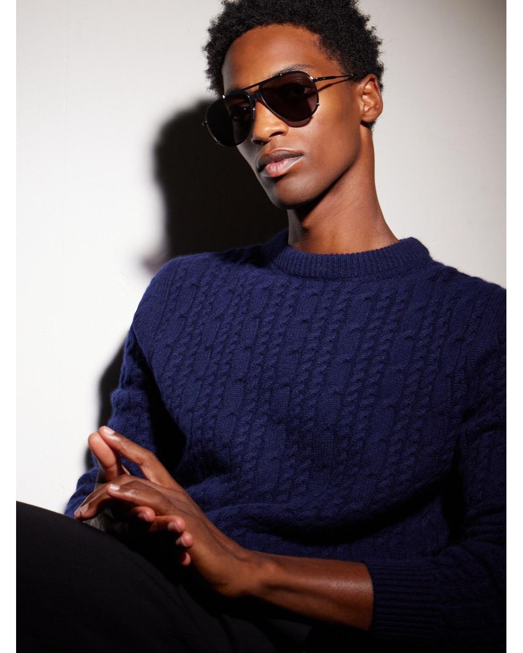 Diorblacksuit A3U Double-Bridge Aviator-Style Metal And Tortoiseshell Acetate Sunglasses di Dior da Uomo
