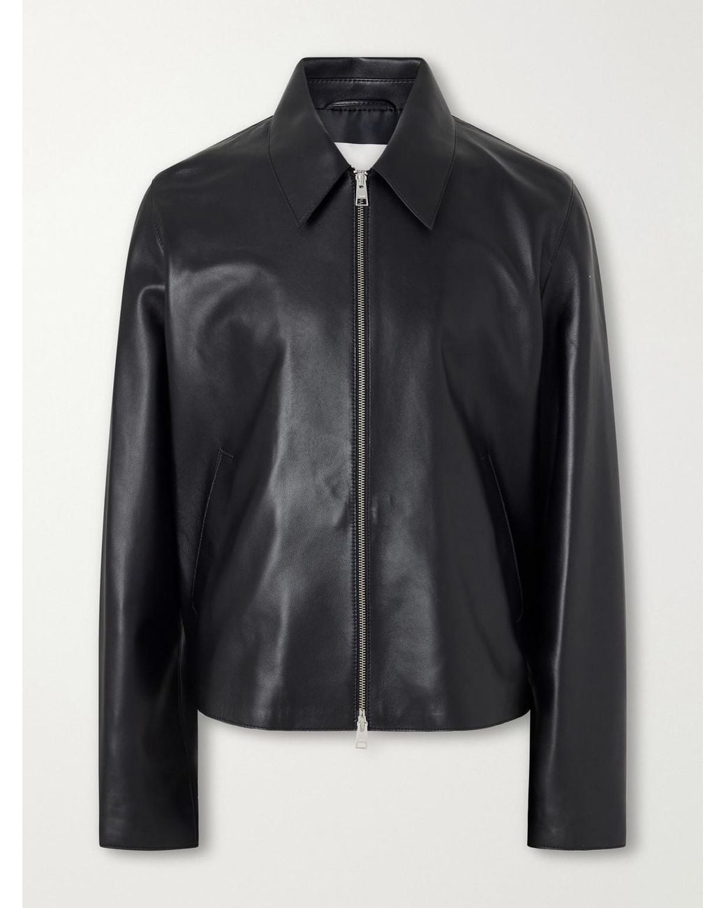 AMI Leather Jacket in Black für Herren