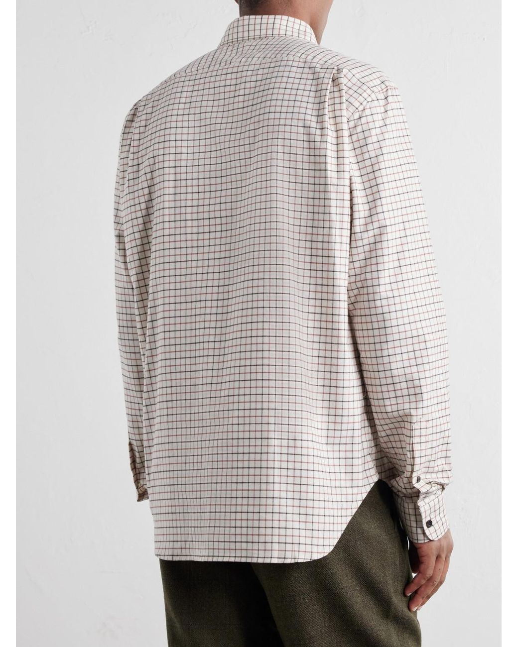 James Purdey & Sons Natural Checked Cotton-Flannel Shirt for men