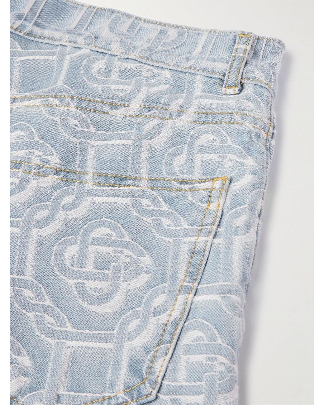 CASABLANCA Straight-Leg Logo-Jacquard Jeans for Men