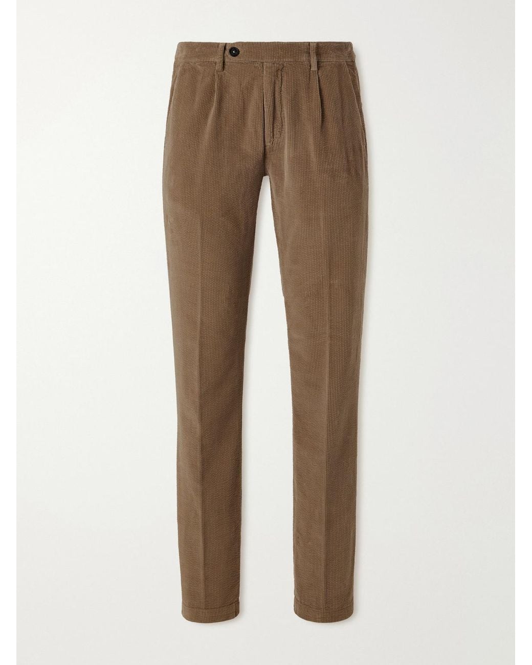 Massimo Alba Natural Ionio2 Straight-Leg Cotton-Corduroy Trousers for men