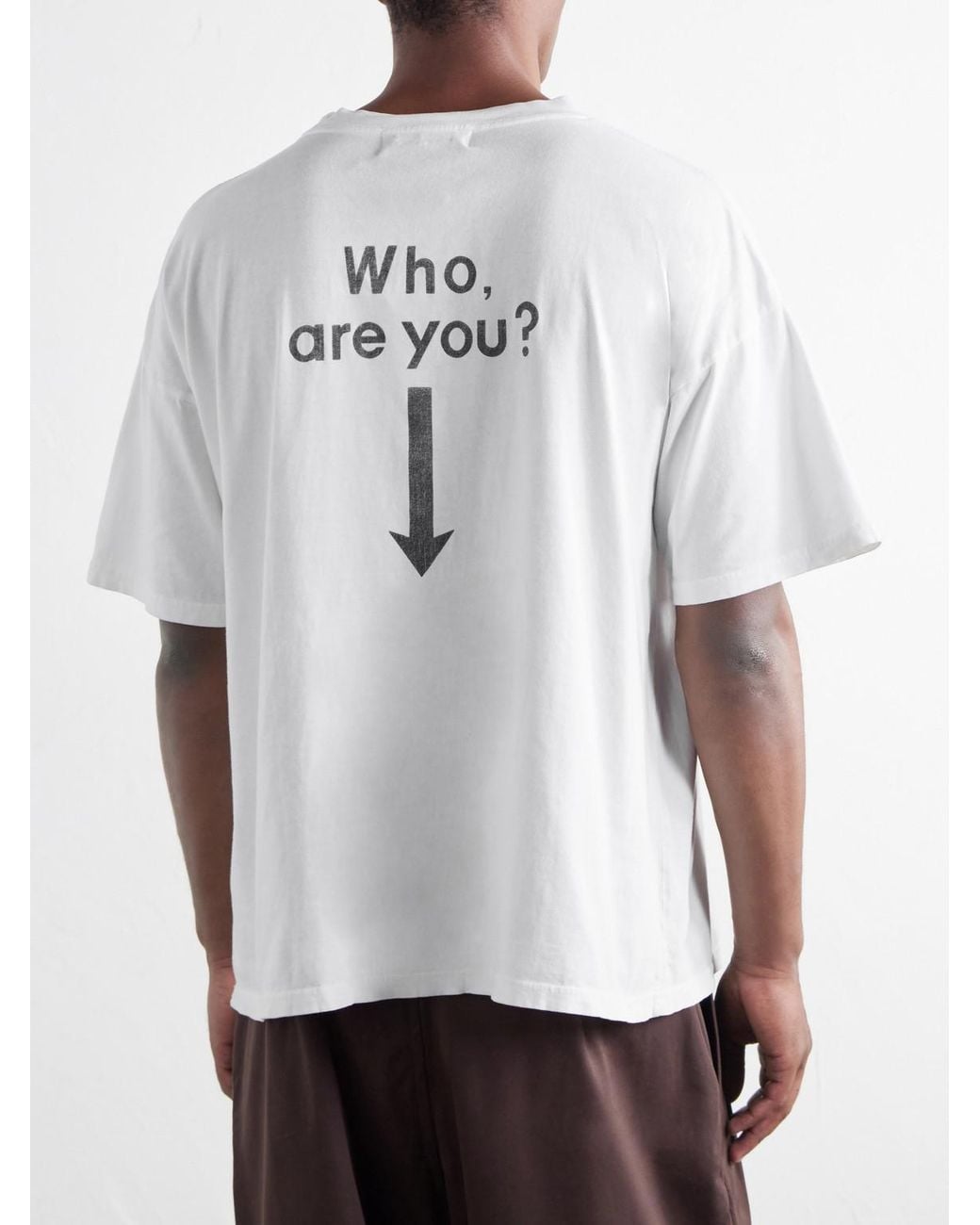 Remi Relief White Who Are You Printed Cotton-Jersey T-Shirt for men