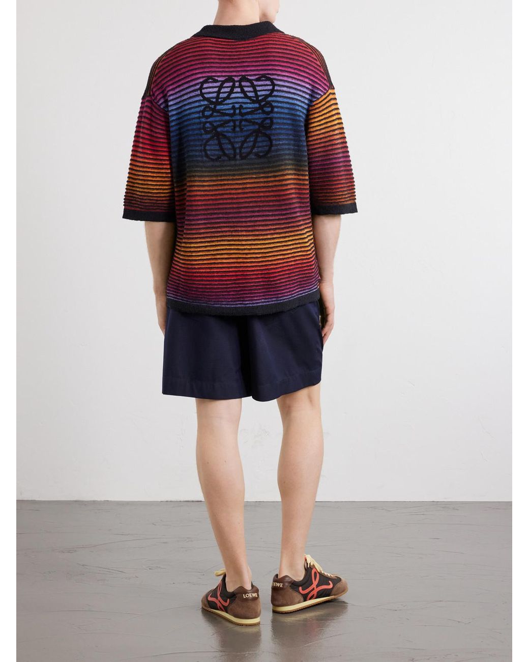 Loewe Blue Paula's Ibiza Knitted Cotton-Blend Shirt for men