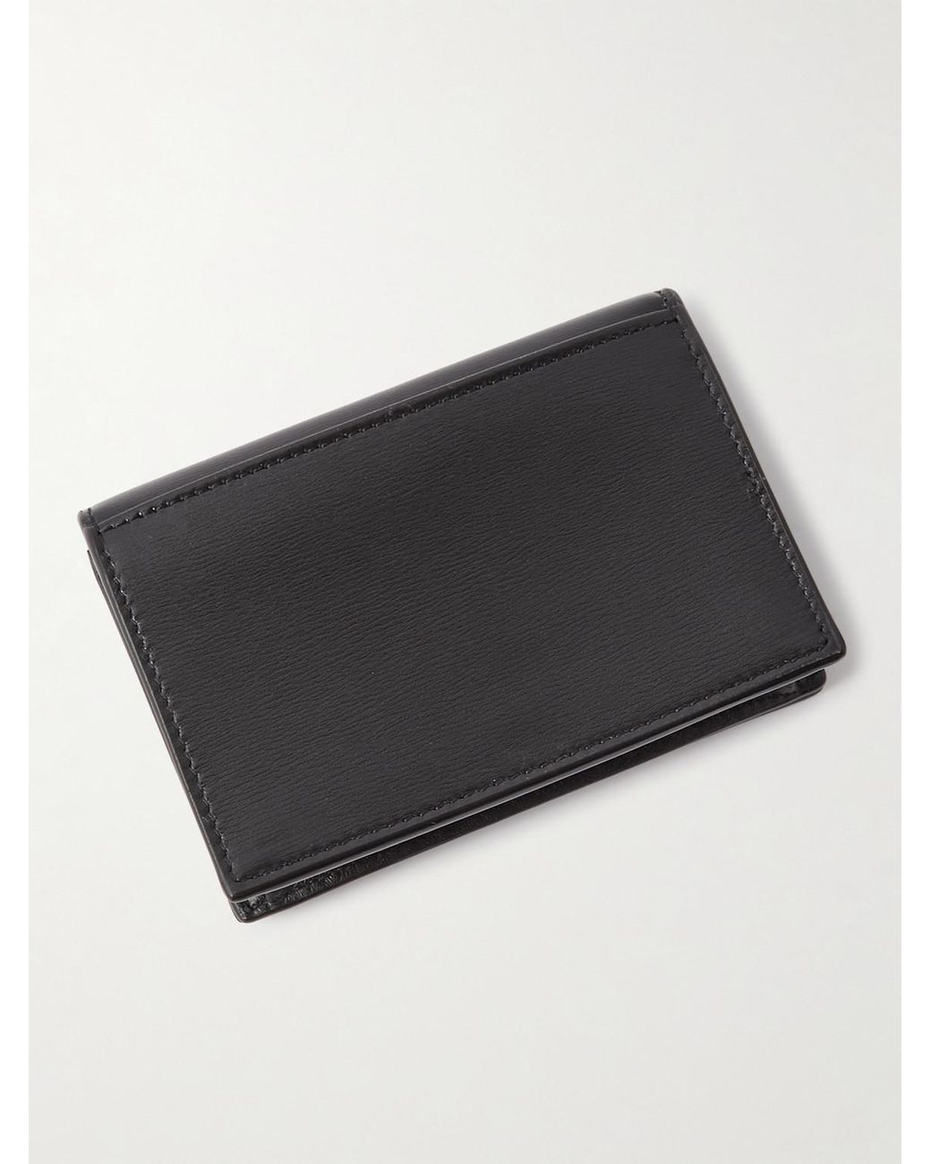 Saint Laurent Black Logo-Appliquéd Leather Cardholder for men