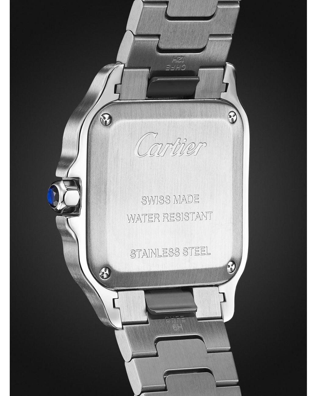 Cartier Black Santos De Small Interchangeable Stainless Steel And 18-Karat Watch, Ref. W2Sa0033 for men