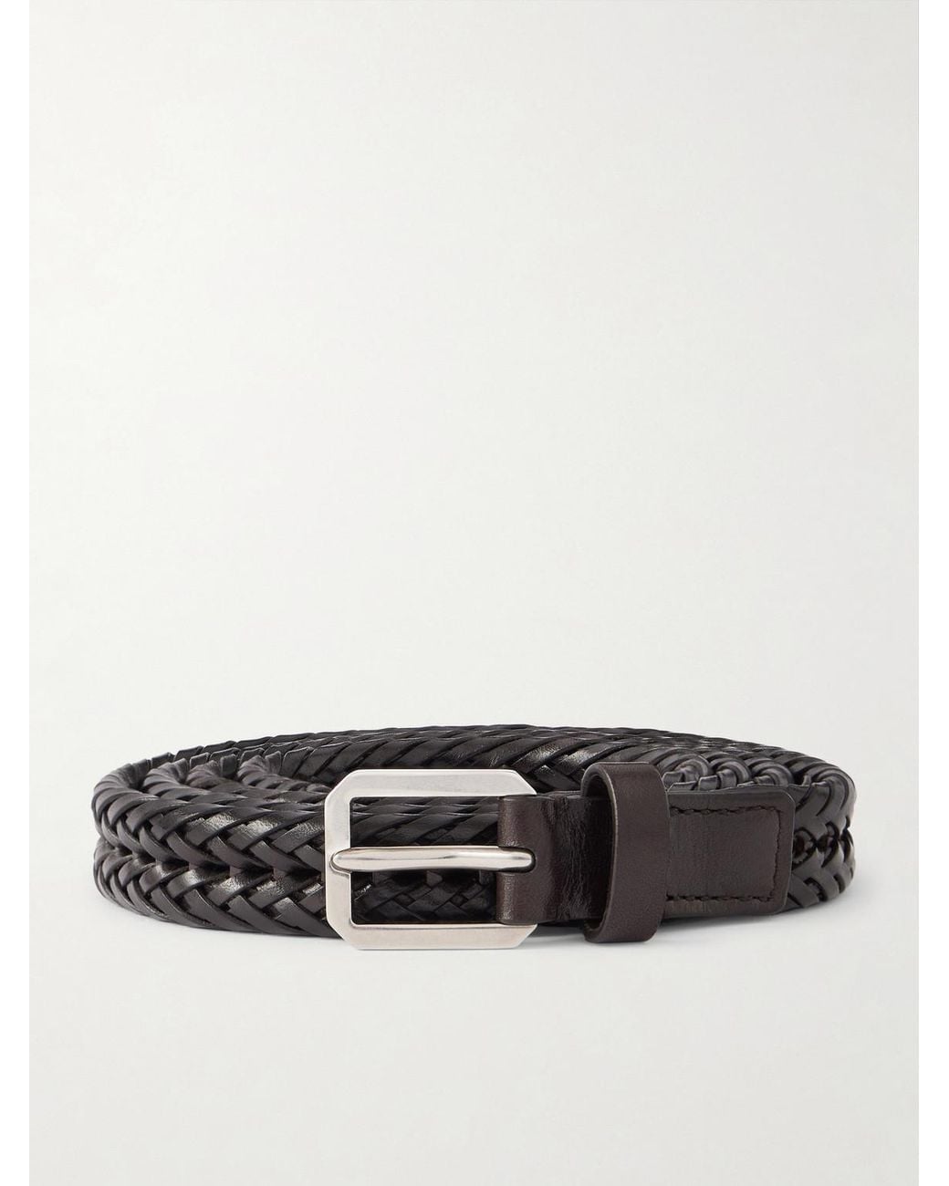 Tom Ford Black 2Cm Woven Leather Belt for men