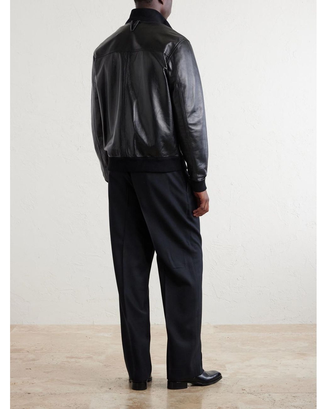 Valstar Black Ino Leather Jacket for men