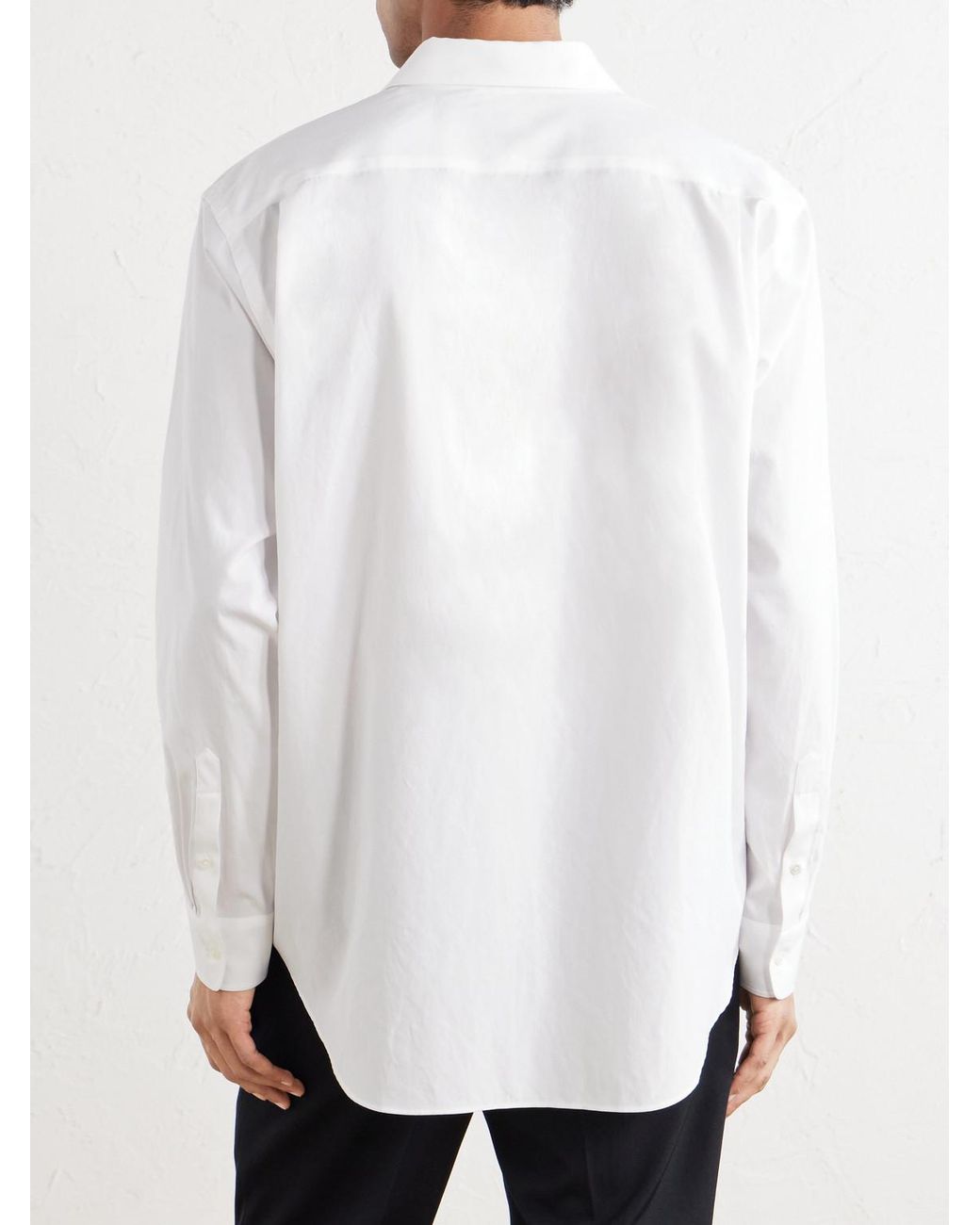 Auralee White Finx Cotton-Poplin Shirt for men