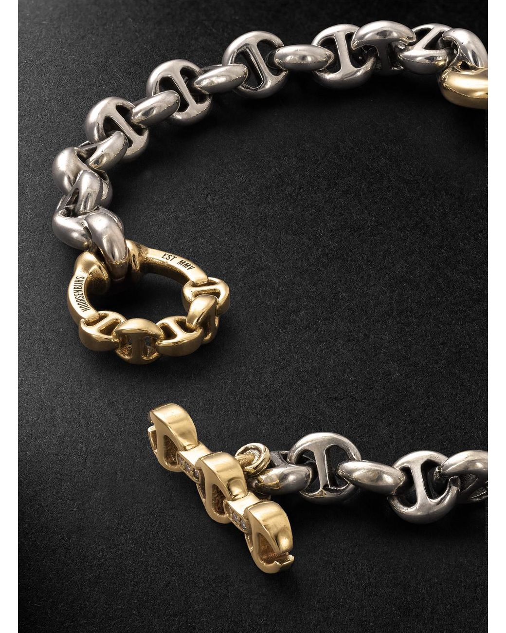 Hoorsenbuhs Black Sterling And 18-Karat Diamond Bracelet for men