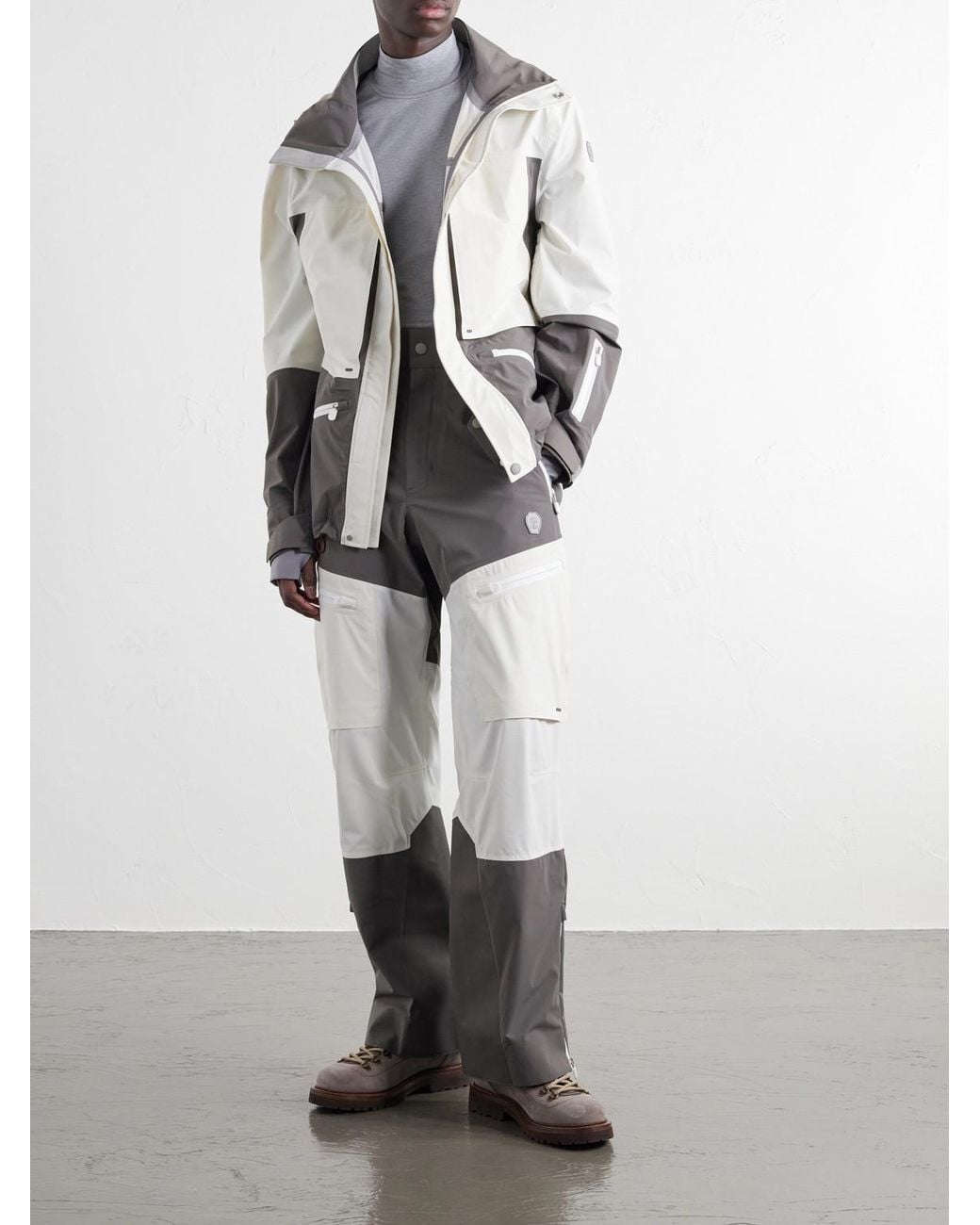 Brunello Cucinelli White Straight-Leg Panelled Shell Ski Pants for men
