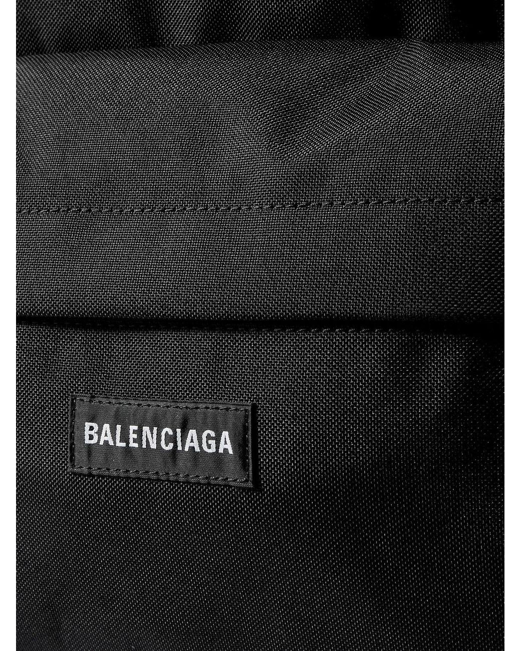 Balenciaga Black Explorer Canvas Backpack for men