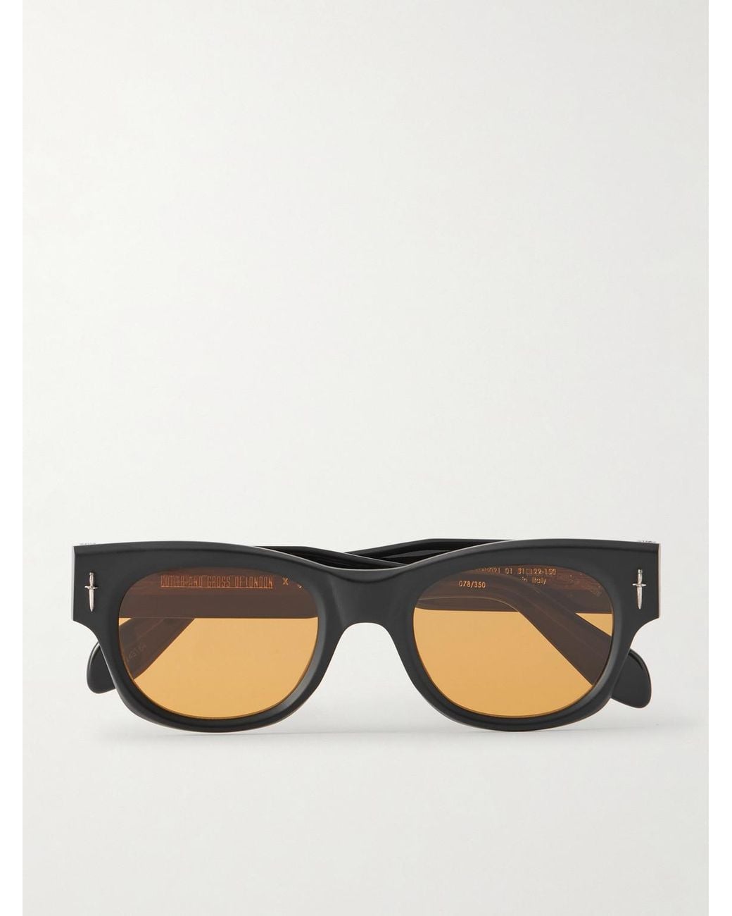 Cutler & Gross Black The Great Frog Halen D-Frame Acetate Sunglasses for men