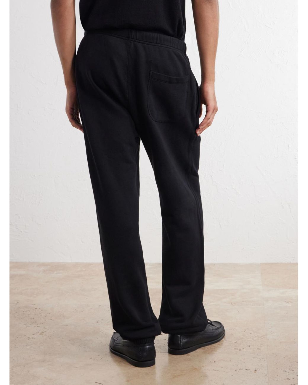 Nili Lotan Black Enli Tapered Cotton-Jersey Sweatpants for men