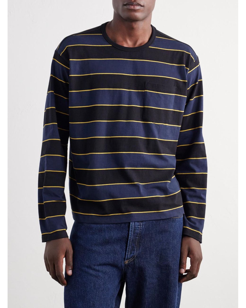 Rag & Bone Blue Striped Cotton-Jersey T-Shirt for men