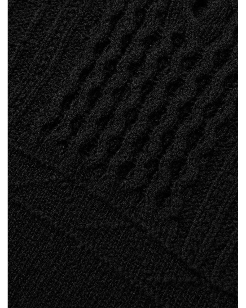 Máirtín Beag Galánta Merino Wool And Cashmere-Blend Sweater di Inis Meáin in Black da Uomo