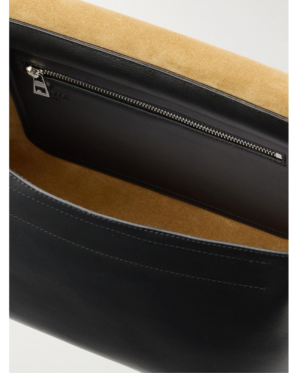 Loewe Black Flamenco Leather Messenger Bag for men