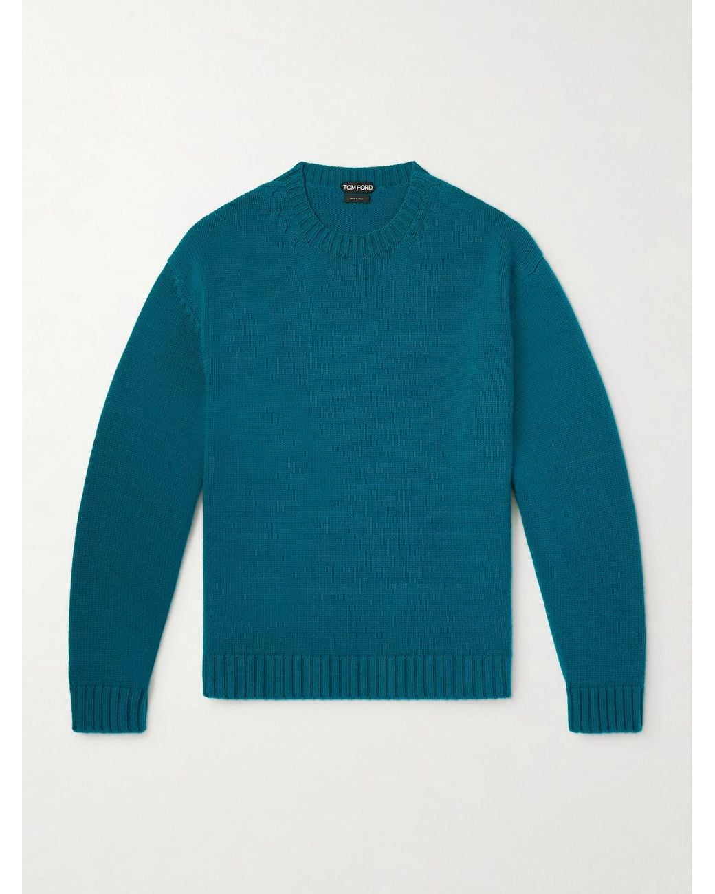Tom Ford Blue Wool And Cashmere-Blend Sweater for men