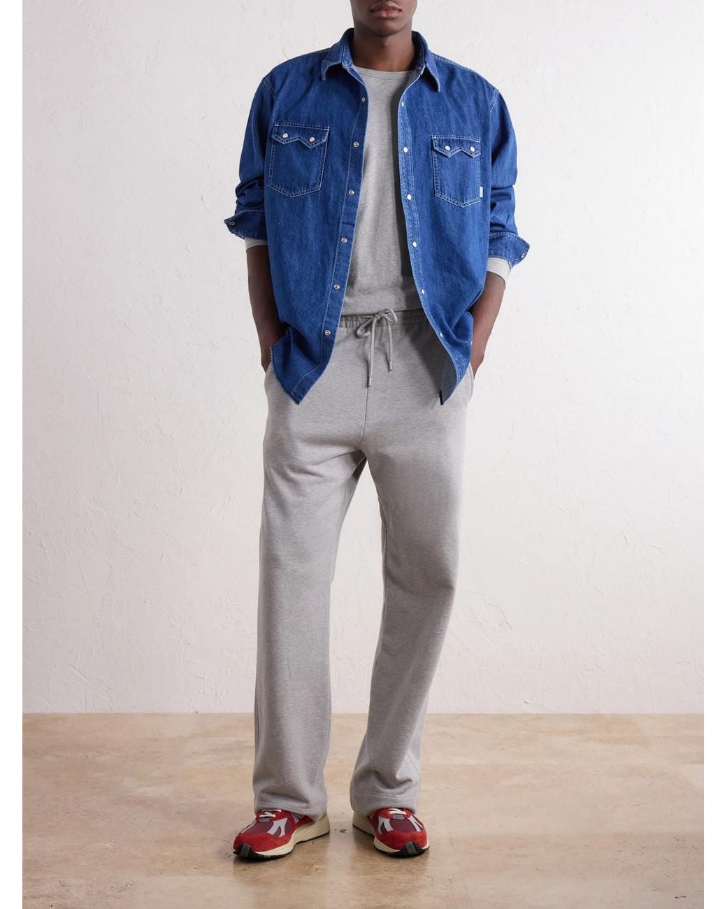 (w)taps Blue Allman Denim Shirt for men