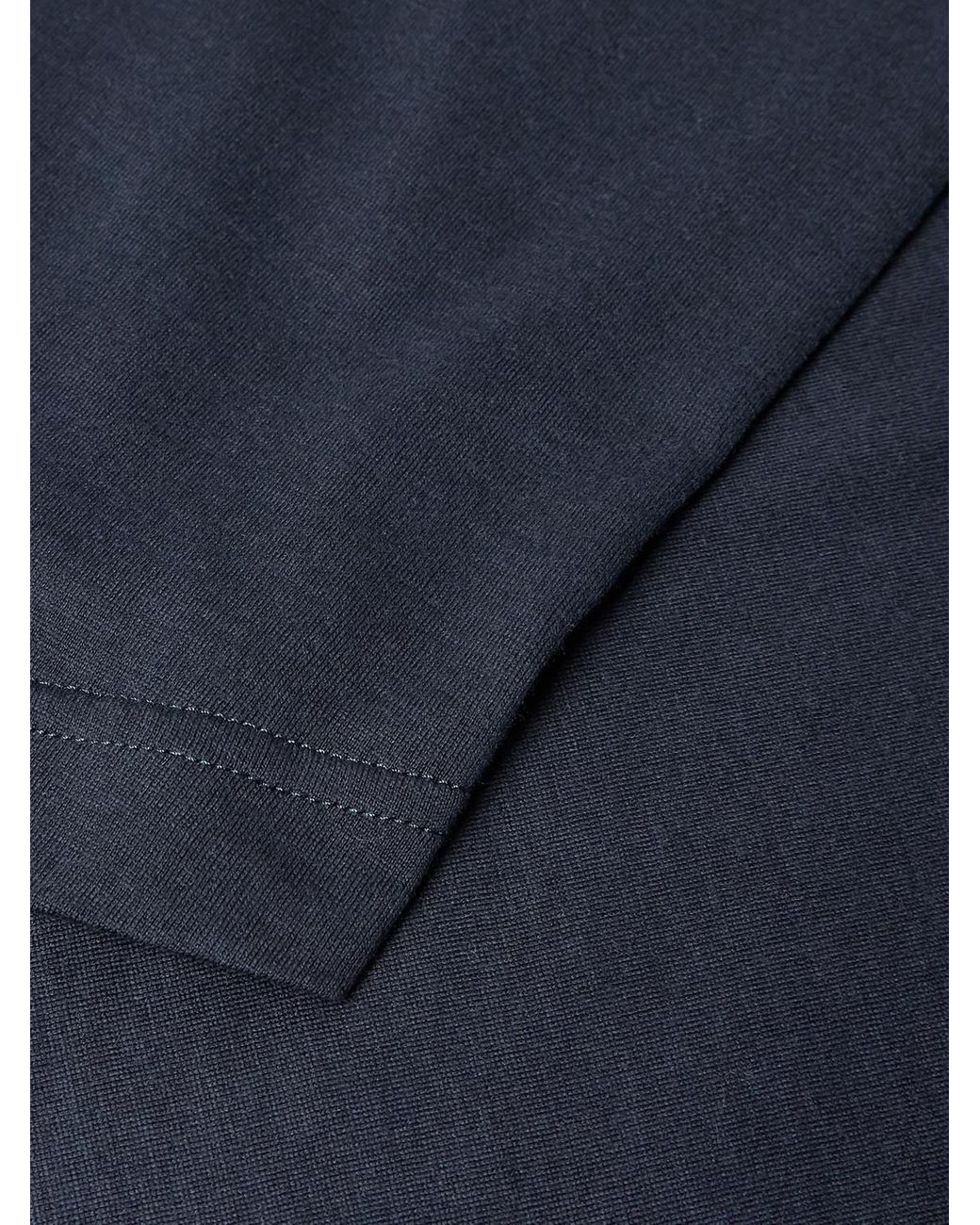 Loro Piana Blue Slim-Fit Silk And Cotton-Blend Jersey T-Shirt for men