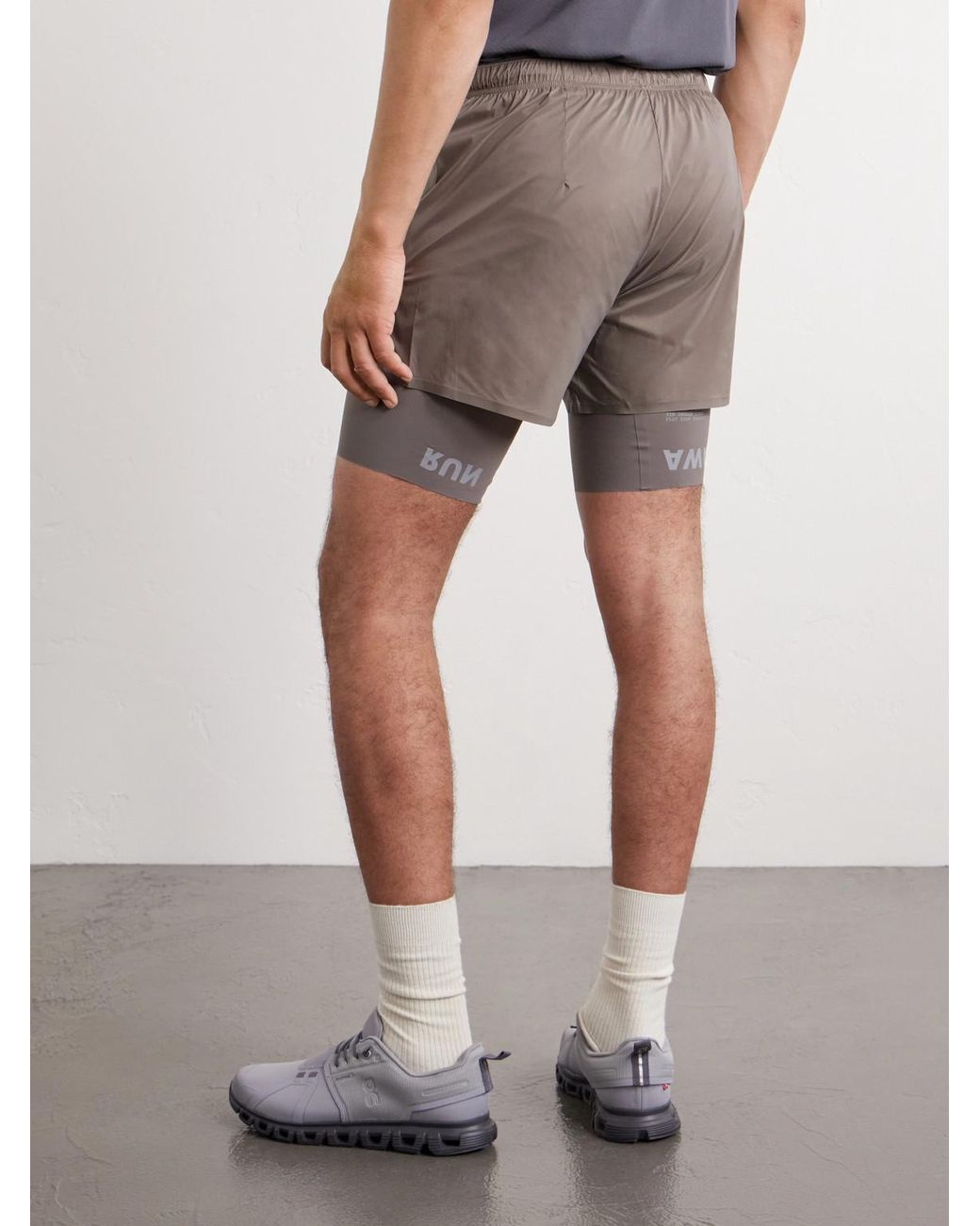 Satisfy Gray Slim-Fit Layered 8&Quot; Techsilk And Justice&Trade; Coldblack&Reg; Shorts for men