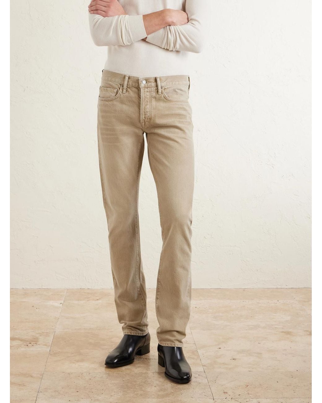 Tom Ford Natural Straight-leg Jeans for men