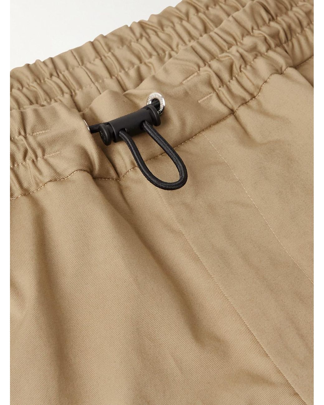 Moncler Natural Tapered Cotton-Blend Gabardine Trousers for men