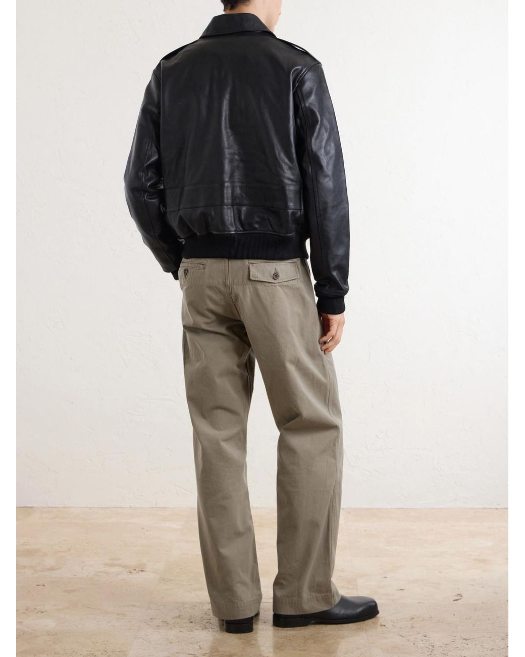 A.P.C. Black Gael Leather Jacket for men
