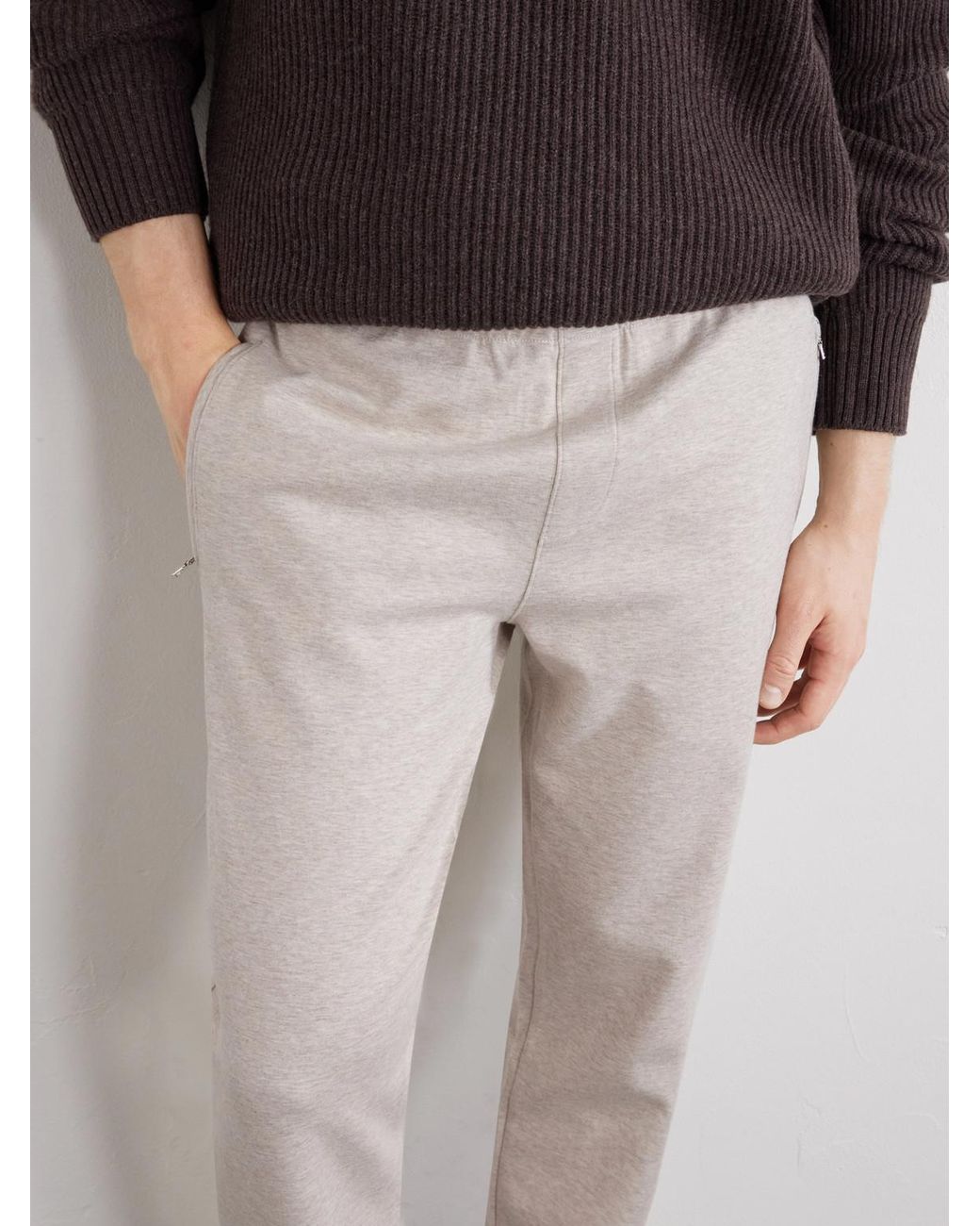 Orlebar Brown White Struma Tapered Cotton-Blend Jersey Sweatpants for men