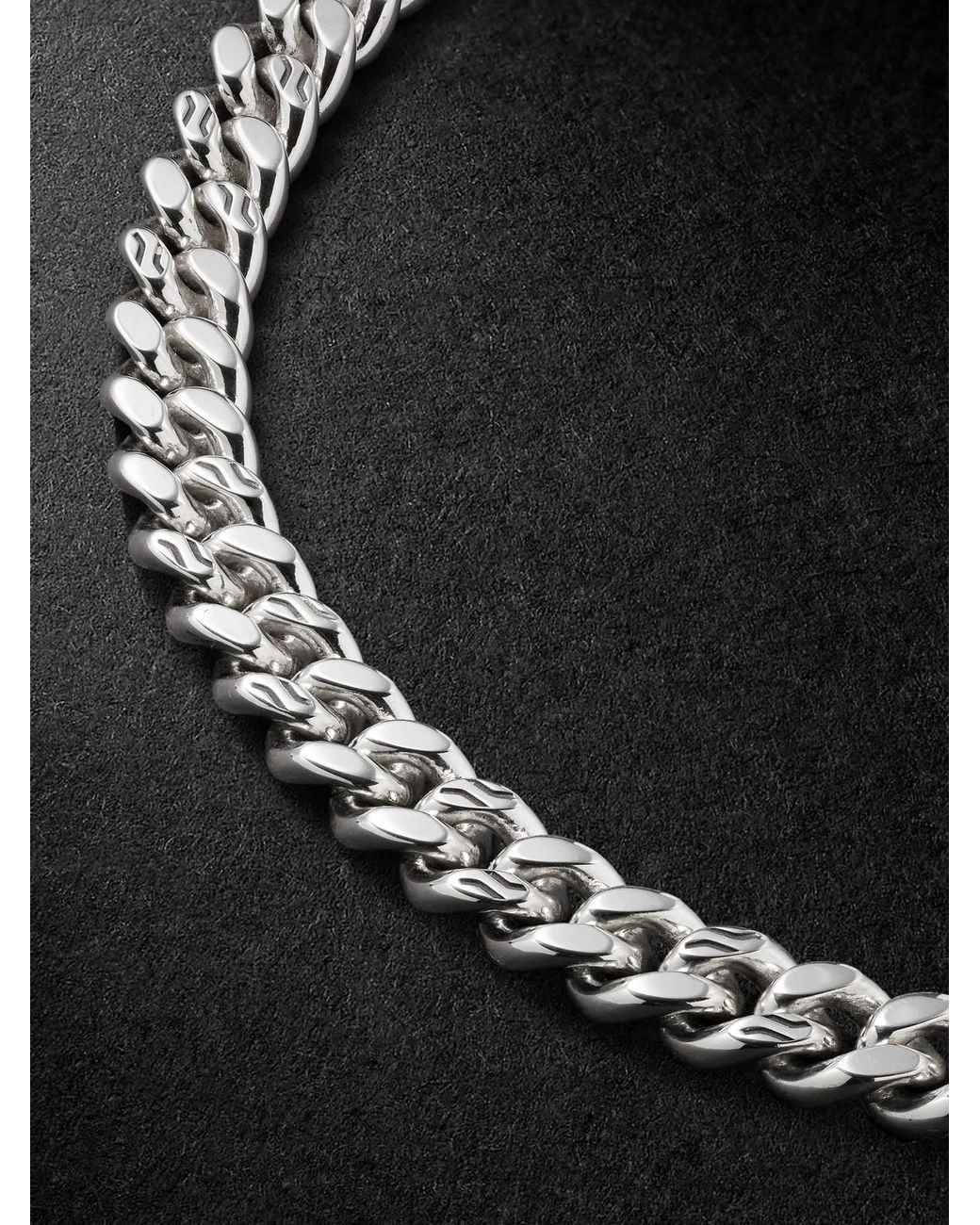 John Hardy Black Sterling Silver Curb Chain Necklace for men