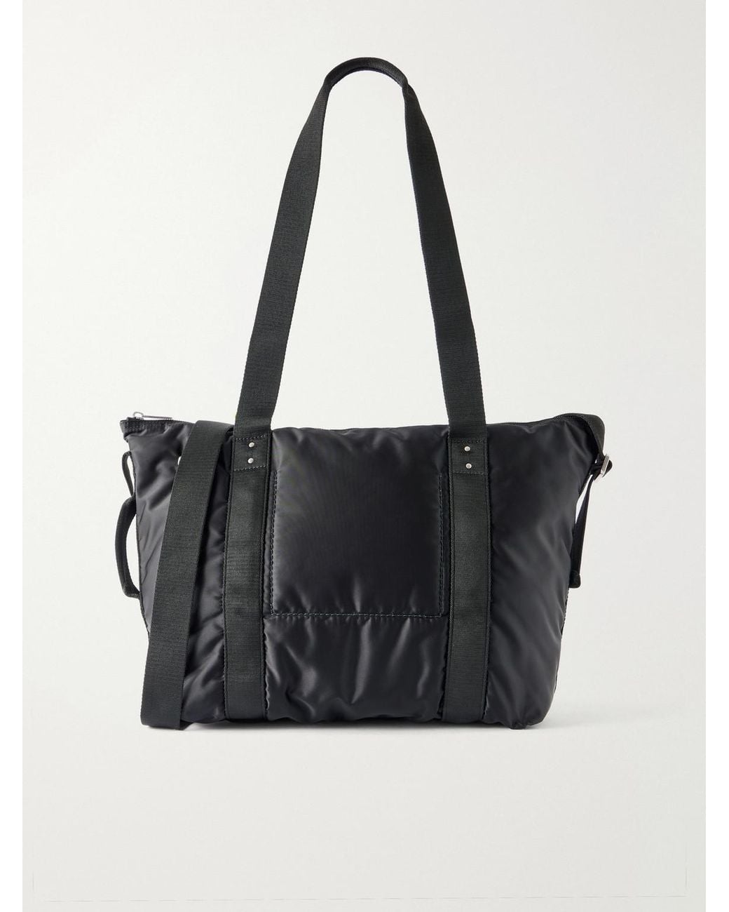 Rick Owens Black Trolley Canvas-Trimmed Shell Tote for men
