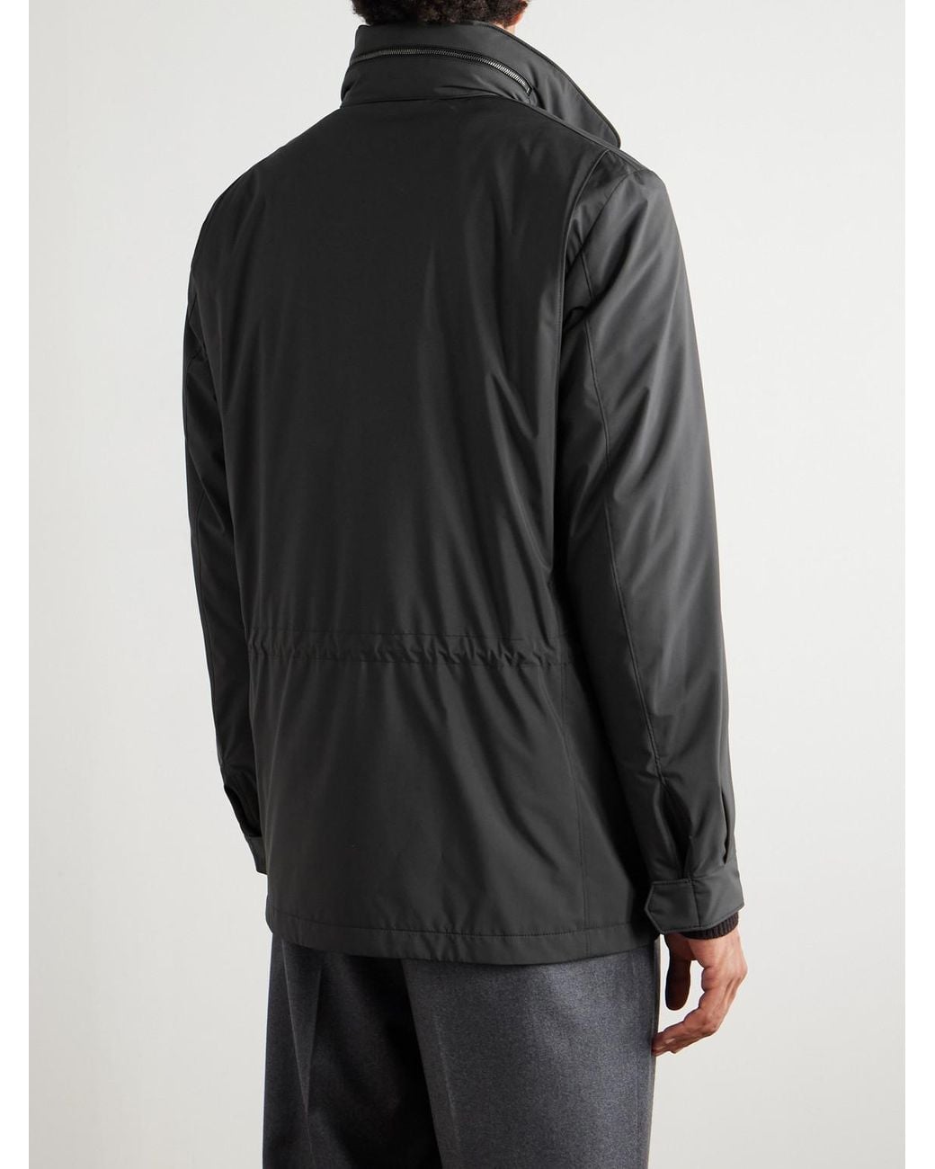 Loro Piana Black Traveller Shell Jacket for men