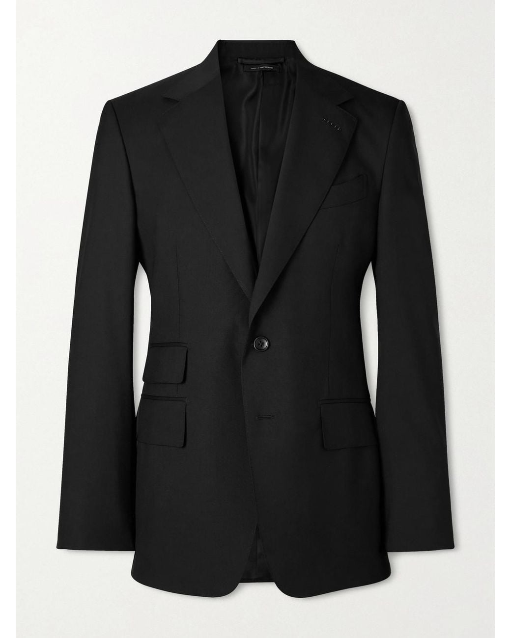 Tom Ford Black Shelton Super 120S Wool Blazer for men