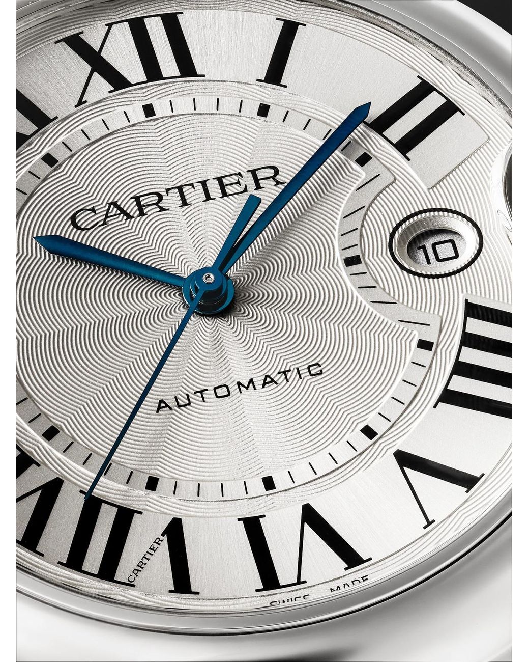 Cartier Black Ballon Bleu De Automatic Stainless Steel Watch, Ref. Wsbb0040 for men