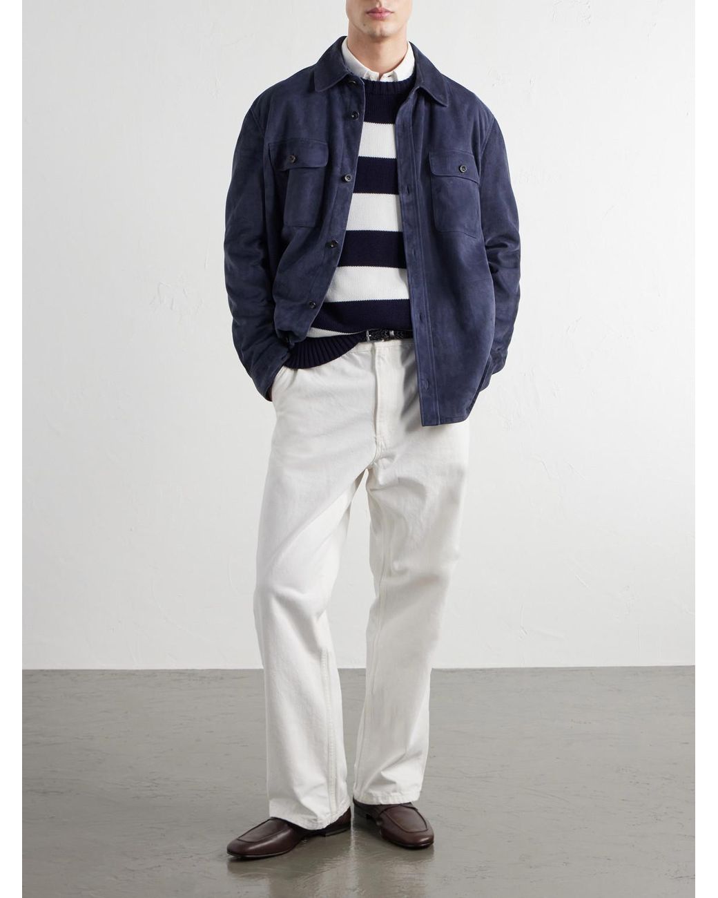 Ralph Lauren Blue Calloway Suede Jacket for men