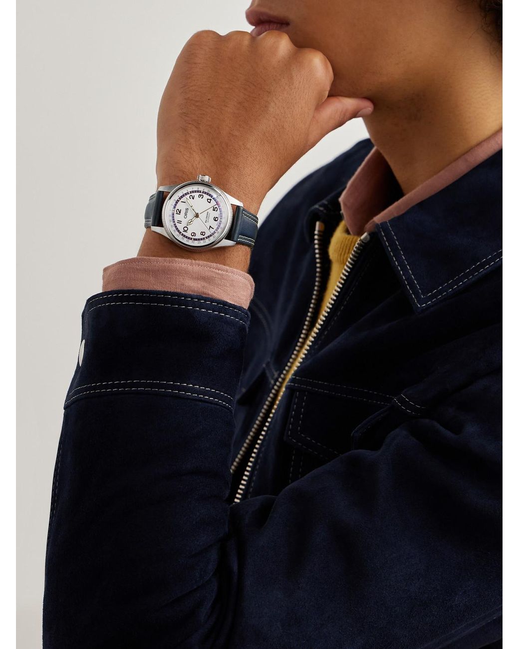 Oris Black Hank Aaron Limited Edition Automatic Stainless Steel Watch, Ref. 01 754 7785 4081-Set for men