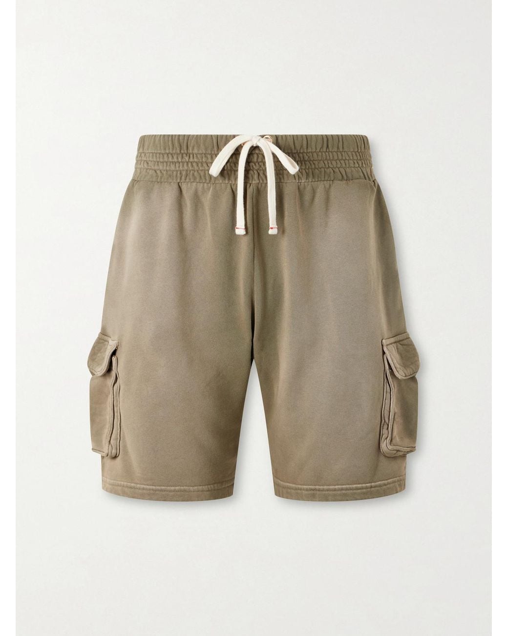 Les Tien Natural Yacht Straight-Leg Cotton-Jersey Cargo Shorts for men