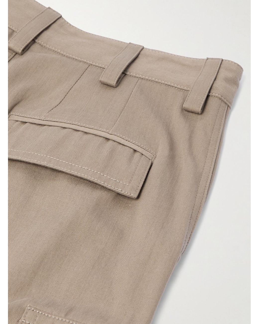 Bottega Veneta Natural Wide-leg Cotton-twill Cargo Trousers for men