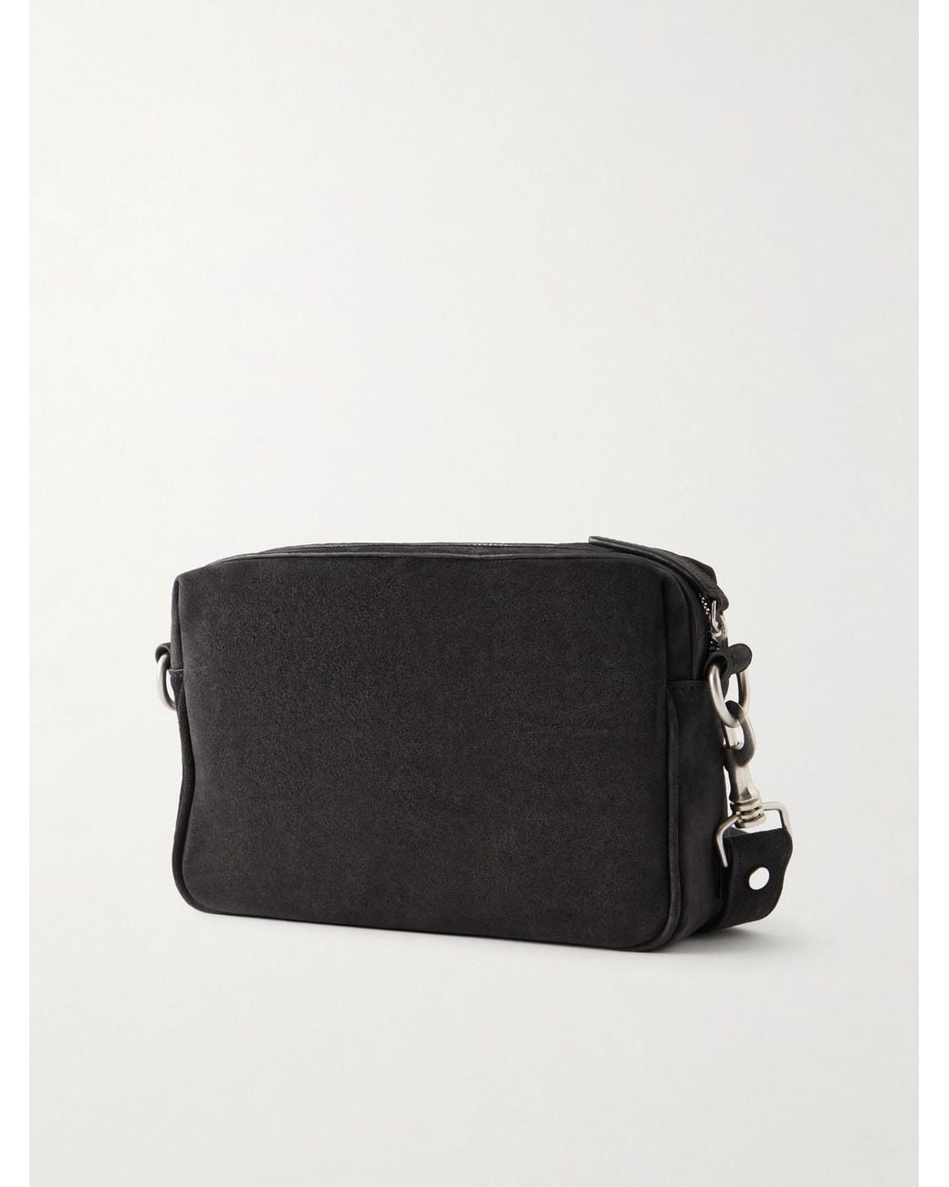 Officine Creative Black Quentin 25 Suede Messenger Bag for men
