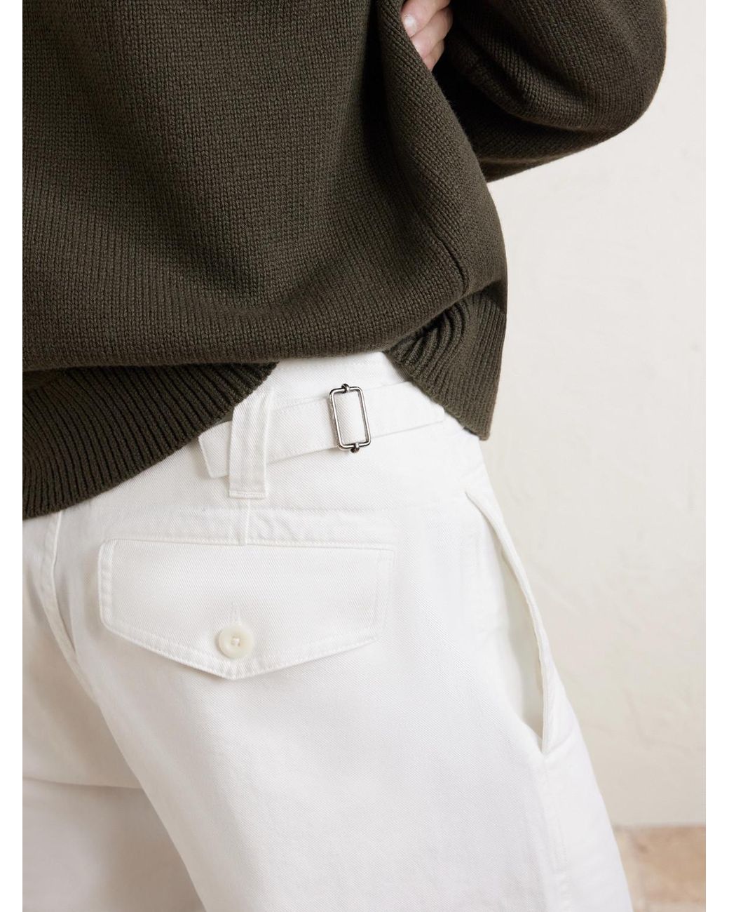 Margaret Howell White Mhl. Naval Straight-Leg Cotton-Drill Trousers for men