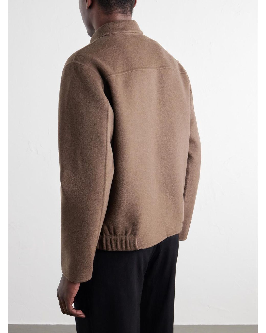 NN07 Brown Arlo 8447 Wool-Blend Felt Jacket for men