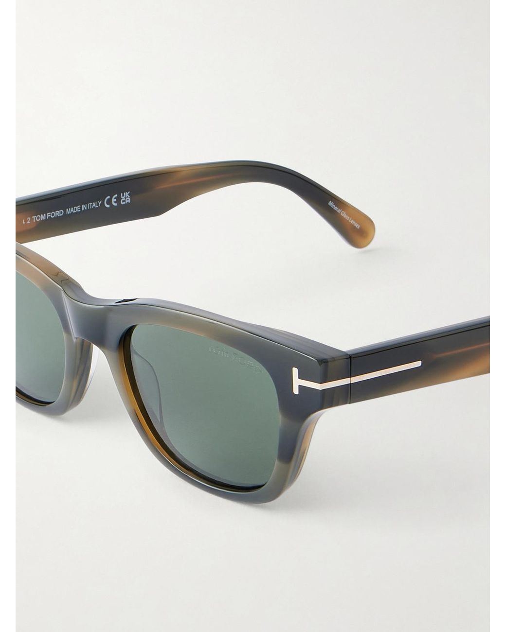 Tom Ford Green Caleb-02 Square-Frame Acetate Sunglasses for men